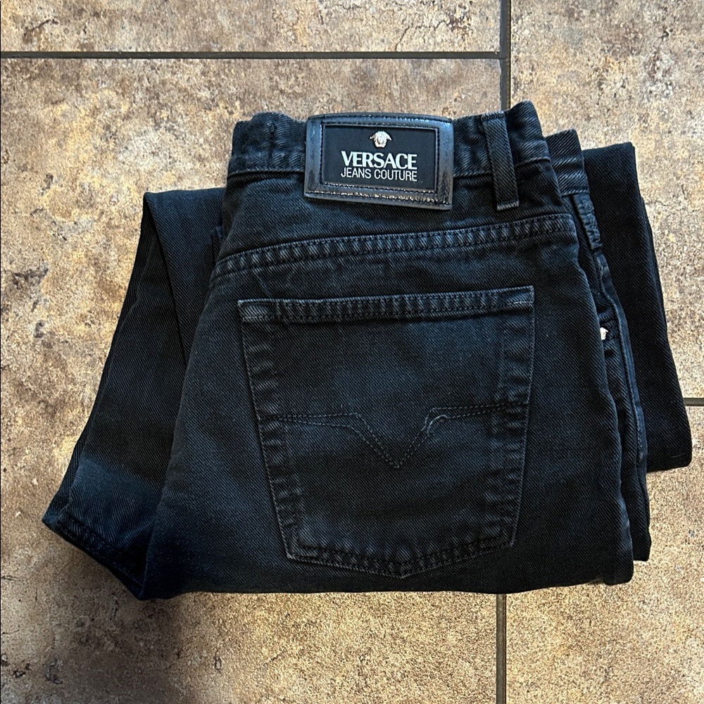 Versace Men's Dark Denim Jeans